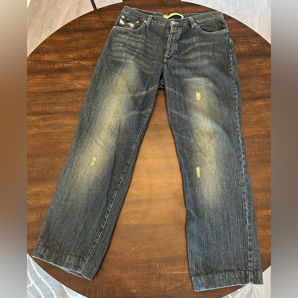 Diesel Men’s Jeans-Button Fly-Made in Italy-Size 35x30.5-Hemmed